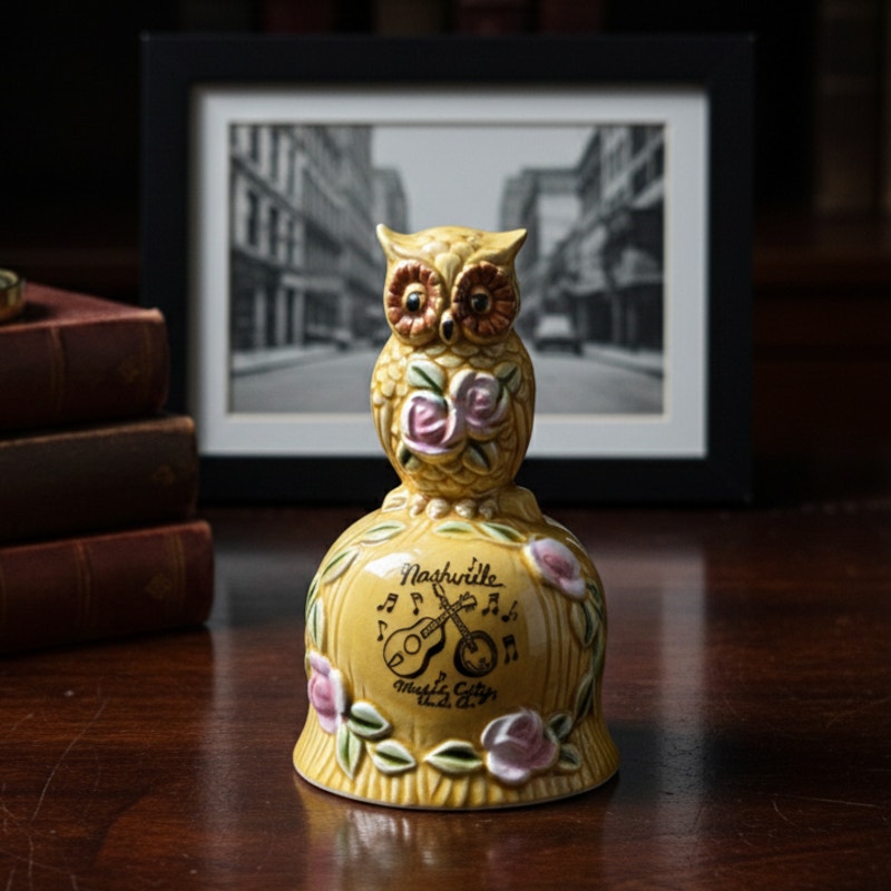 Vintage Nashville Owl Bell | Mid-Century Souvenir 1950s–1960s
