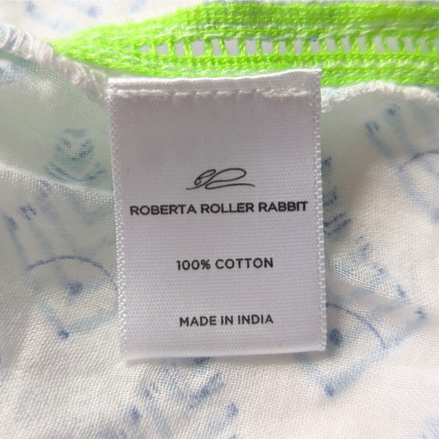 Roberta Roller Rabbit Lightweight Cotton Voile Long Sleeve Blouse Women's Size Small