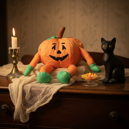 1990s Jack-O’-Lantern Halloween Pumpkin Plush