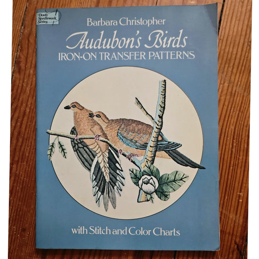 Vintage 1979 Dover Audubon Birds Iron On Transfer Patterns Embroidery Book