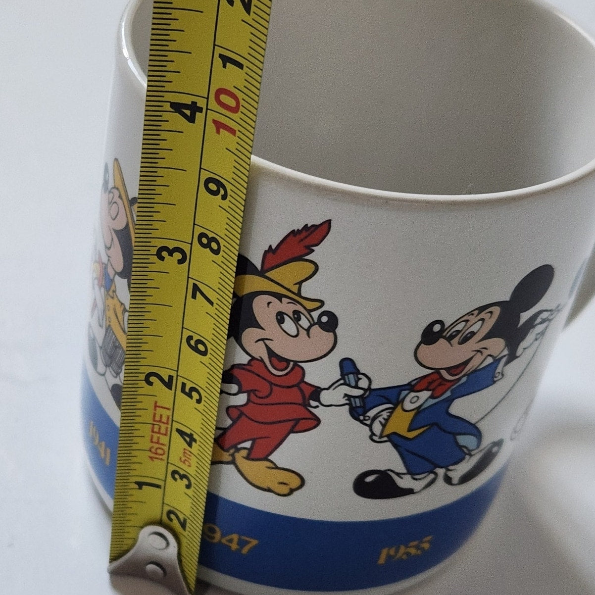 Vintage 1980s Mickey Through the Years Mug — Applause® — 1928→1990 Timeline