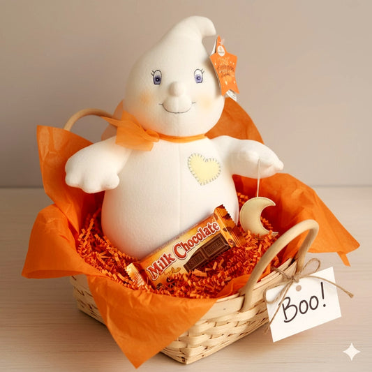 Vintage Y2K Hallmark “Glimmer the Ghost” Plush — Spooky Cute Kids Halloween Collectible