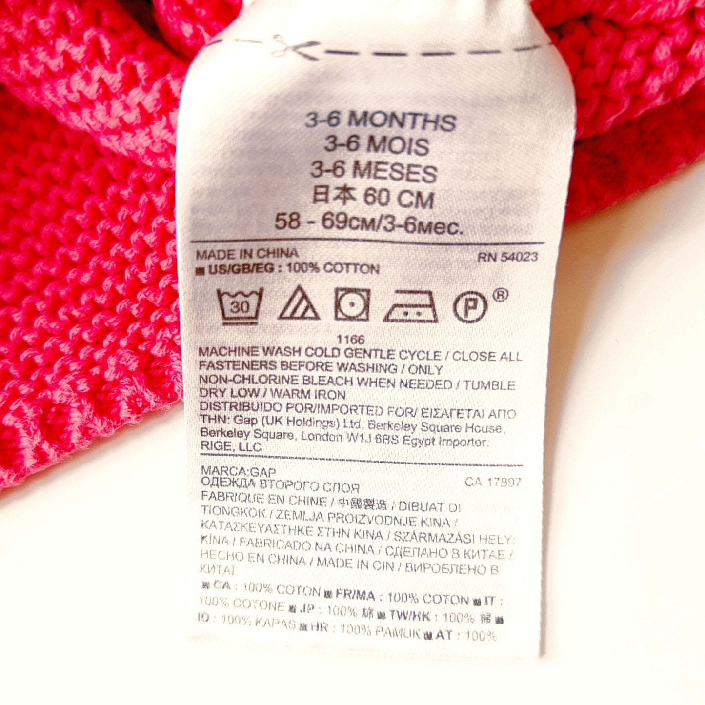 Baby Gap Baby Bear Cardigan Sz 3-6 mos | 58-69 cm Pink Cotton Knit Hooded Ears