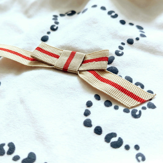 Original Marines Collared Teddy Bear Dress – White Long Sleeve Top with Gray Plaid Skirt, Cotton Blend | Baby Girl 6-9 Months