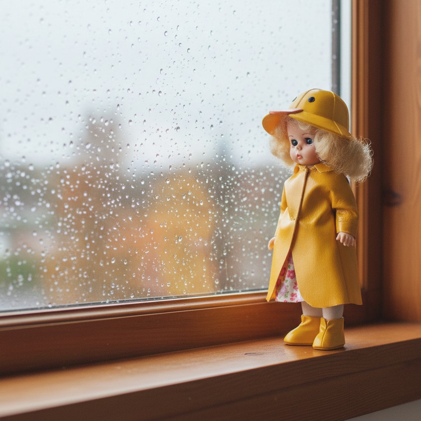 Vintage Madame Alexander “It’s Raining” Doll + UK “Things That Swim” Board Book