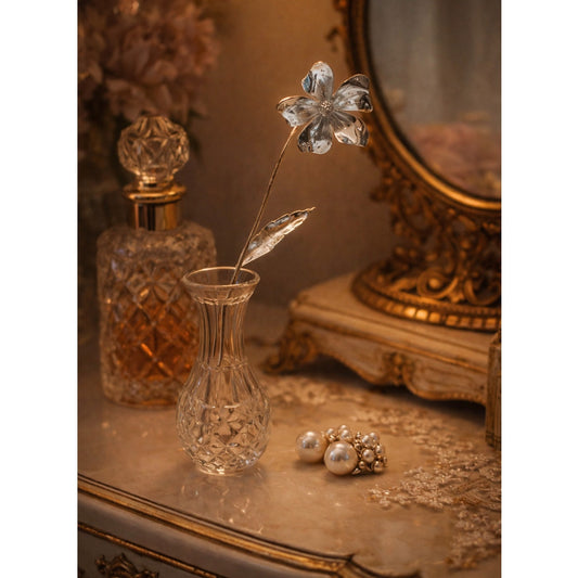 Vintage Italian .800 Silver Periwinkle Stem | Mid-Century Naturalistic Botanical