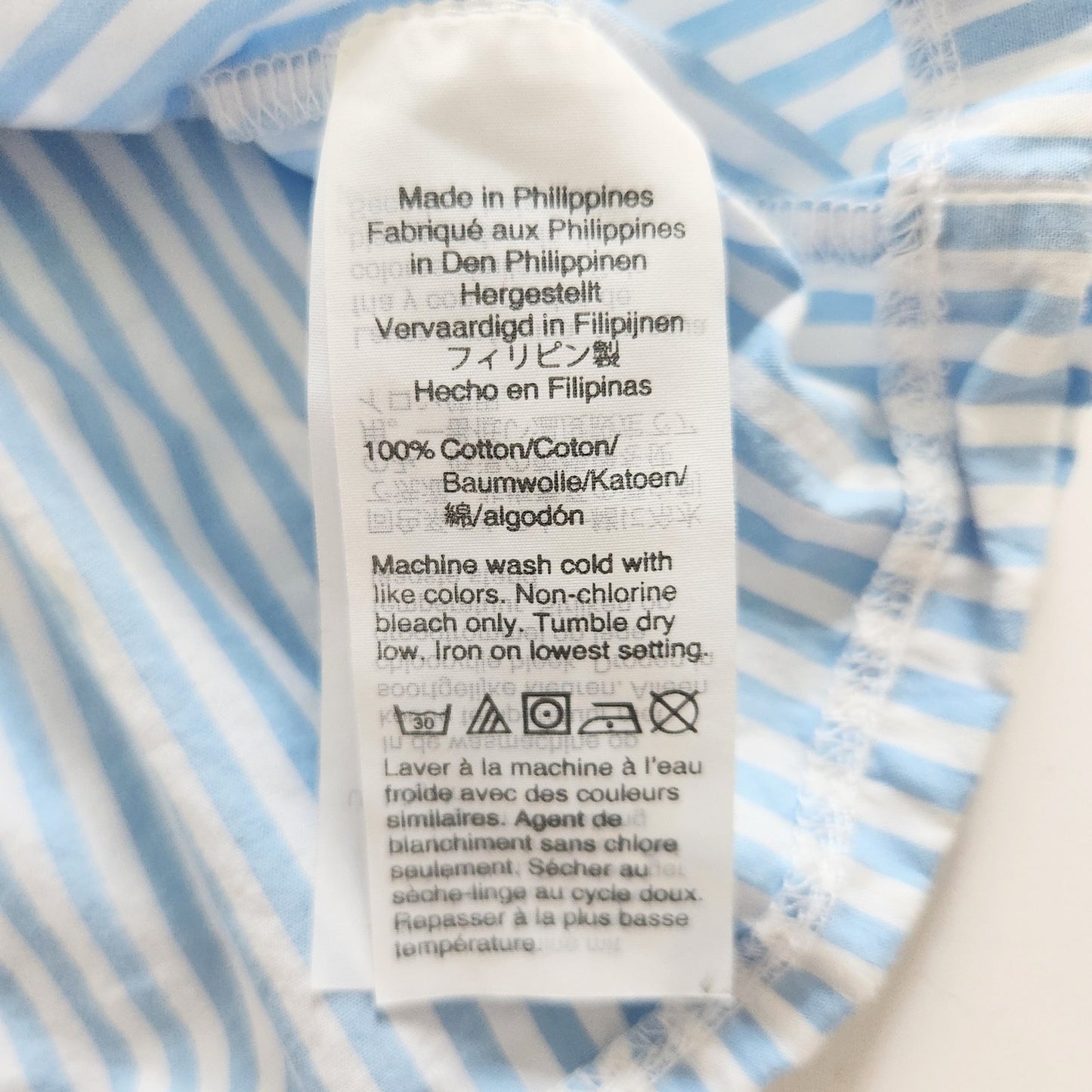 J.Crew Crewcuts Girls Gray Jersey & Blue Striped Flutter Sleeve Dress Size 4