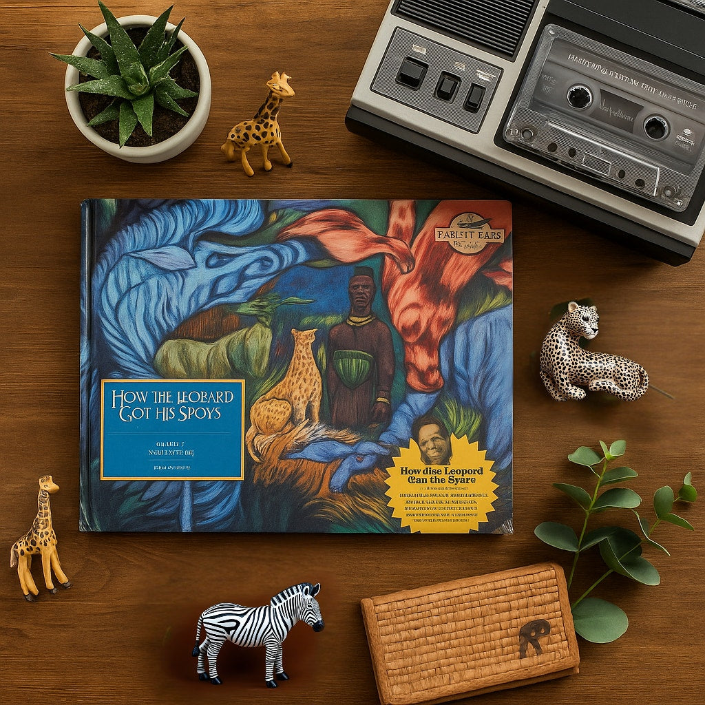 1989 Rabbit Ears "How the Leopard Got His Spots" Book & Cassette