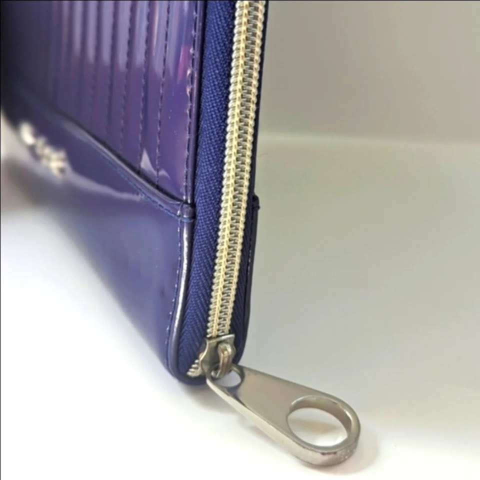 Ted Baker Quilted Patent Leather iPad Tablet Case Portfolio Purple Glossy | Women