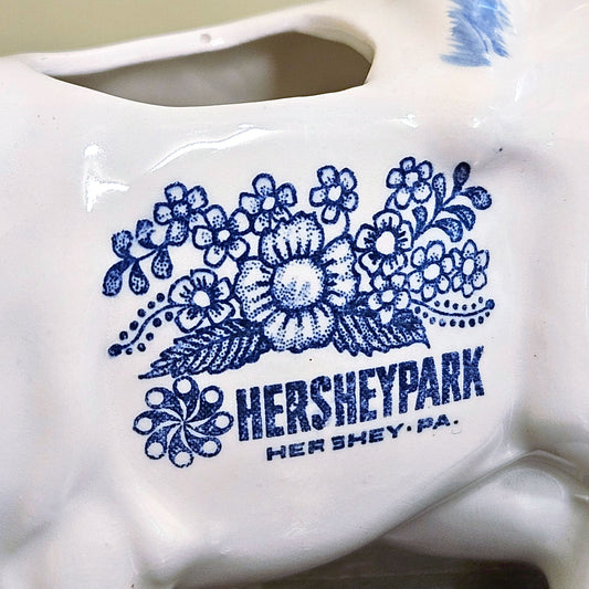Vintage Hersheypark Cow Creamer – Blue & White 1970s Pennsylvania Souvenir
