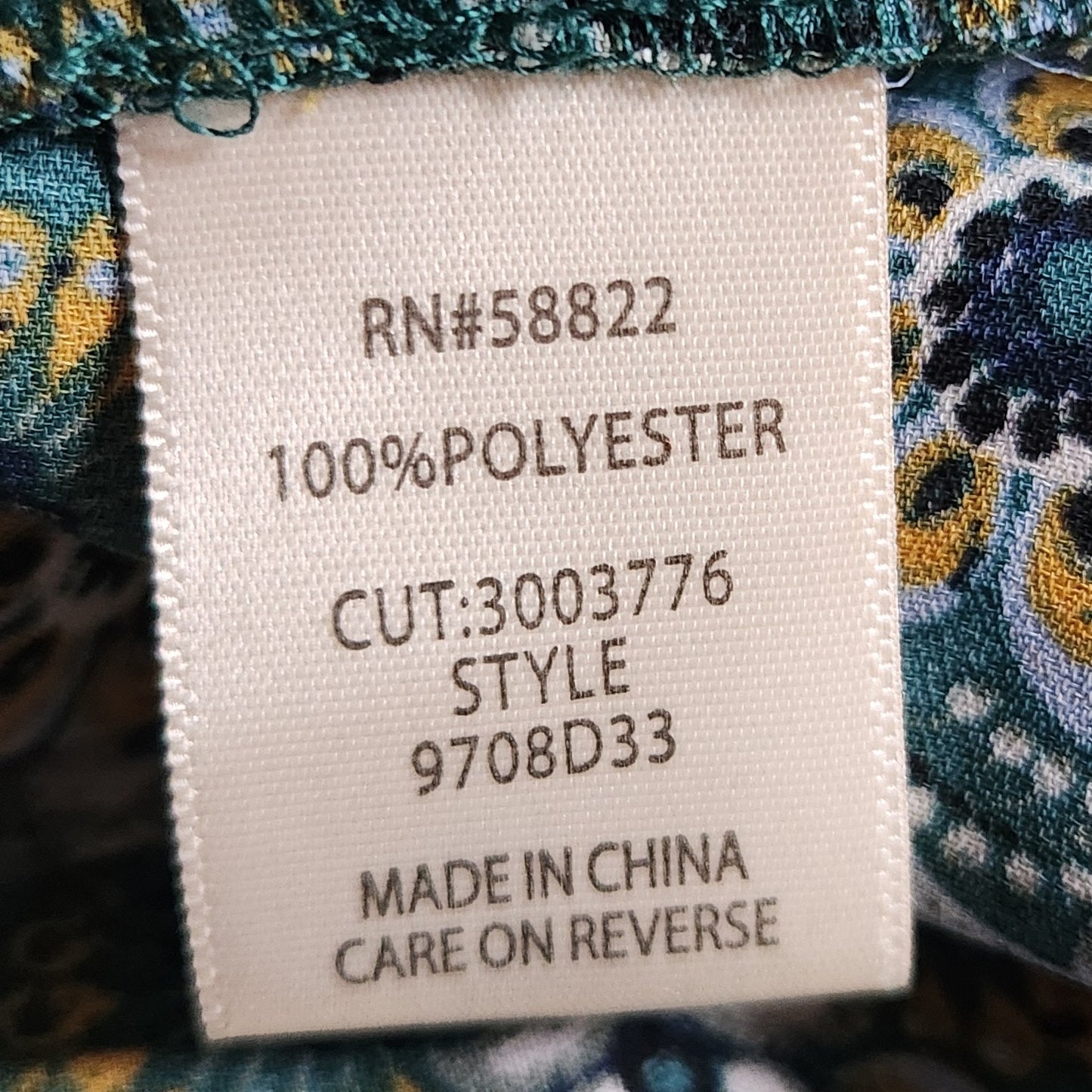 🛍️ Max Studio Women’s Green Floral Crepe Pleated Long Sleeve Blouse – Size L