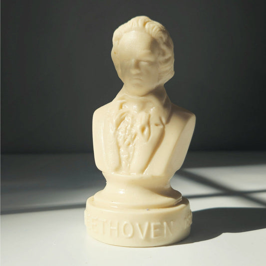 Vintage Halbe Beethoven Plastic Bust | 4.5" Composer Figurine | Piano Gift Decor