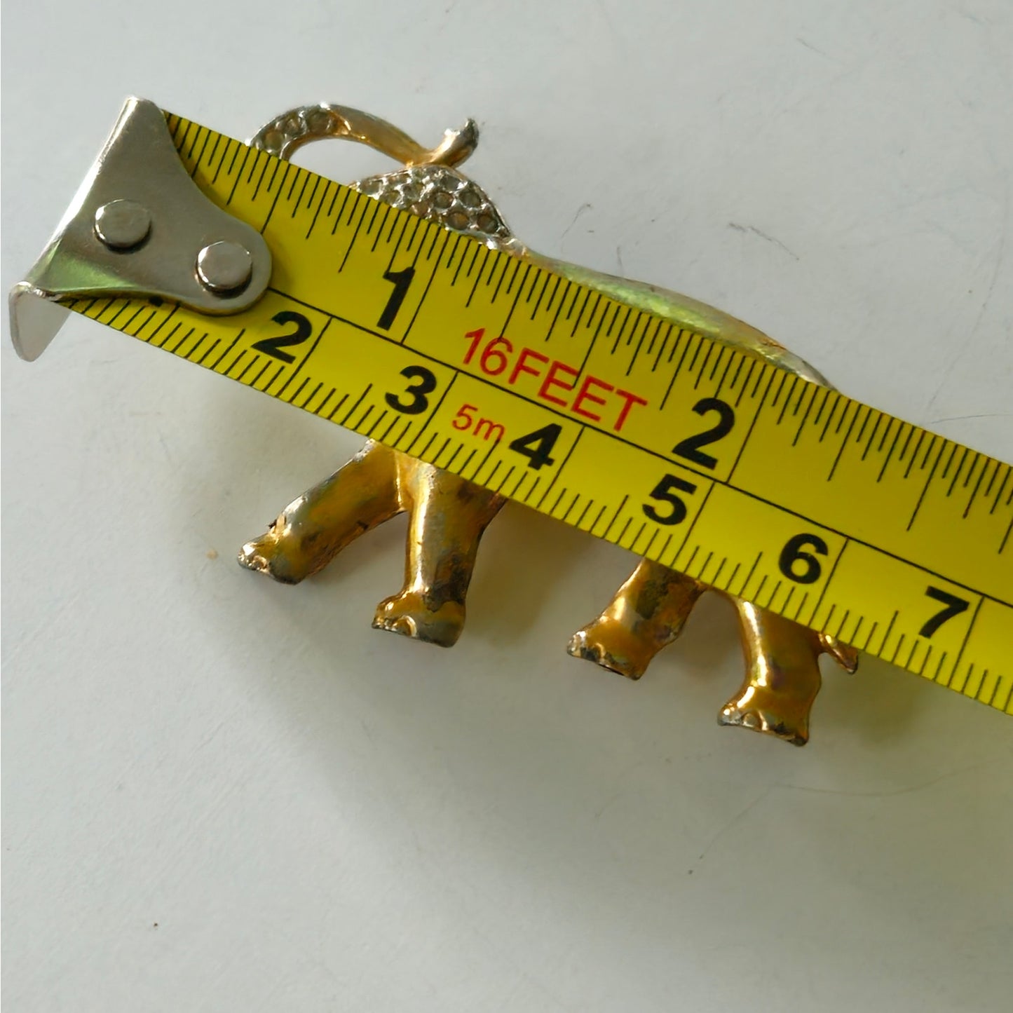Vintage Gold Tone Elephant Brooch
