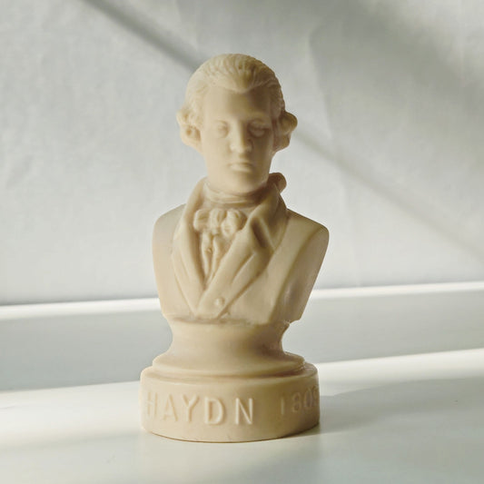 Vintage Halbe Haydn Plastic Bust | 4.5" Composer Figurine | Piano Gift Decor