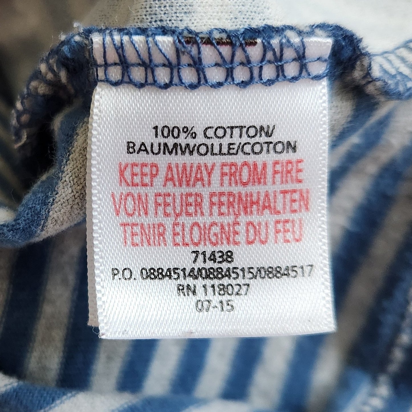 Vintage Baby Boden Infant Blue Striped Sheep in Scarf Long Sleeve Tee Size 6-12M