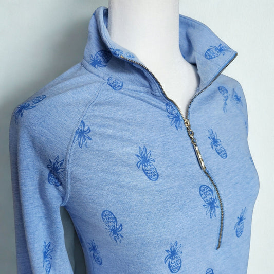 Lilly Pulitzer Skipper Popover Dress – Bennet Blue Pineapple Burnout – Women's Size XS