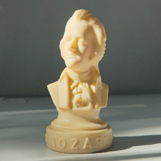 Vintage Halbe Mozart Plastic Bust | 4.5" Composer Figurine | Piano Gift Decor
