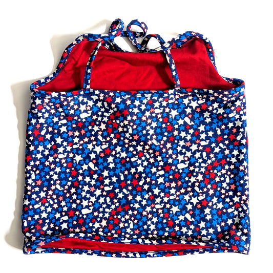 Vineyard Vines Girls Red White Blue Patriotic Tankini Top Size XS 5/6 EUC