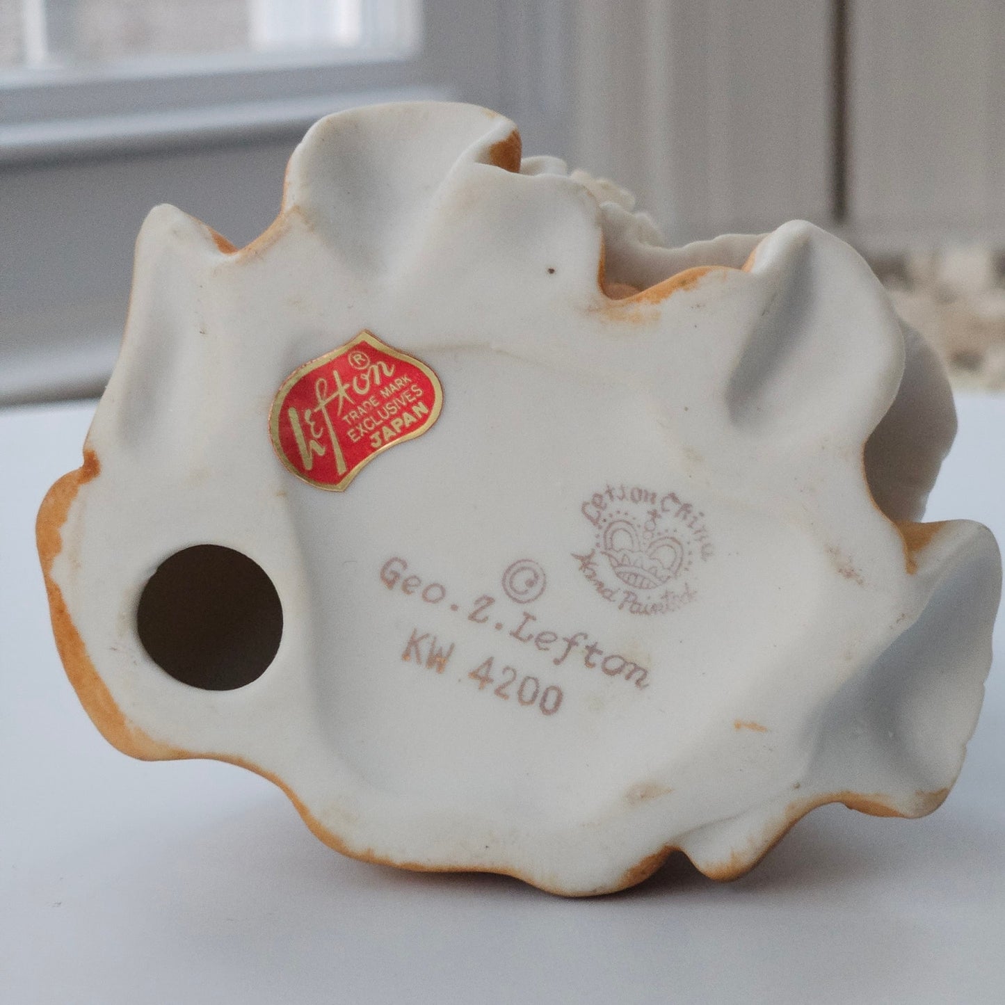 Vintage Lefton October Girl Figurine | 1950s Birth Month Keepsake