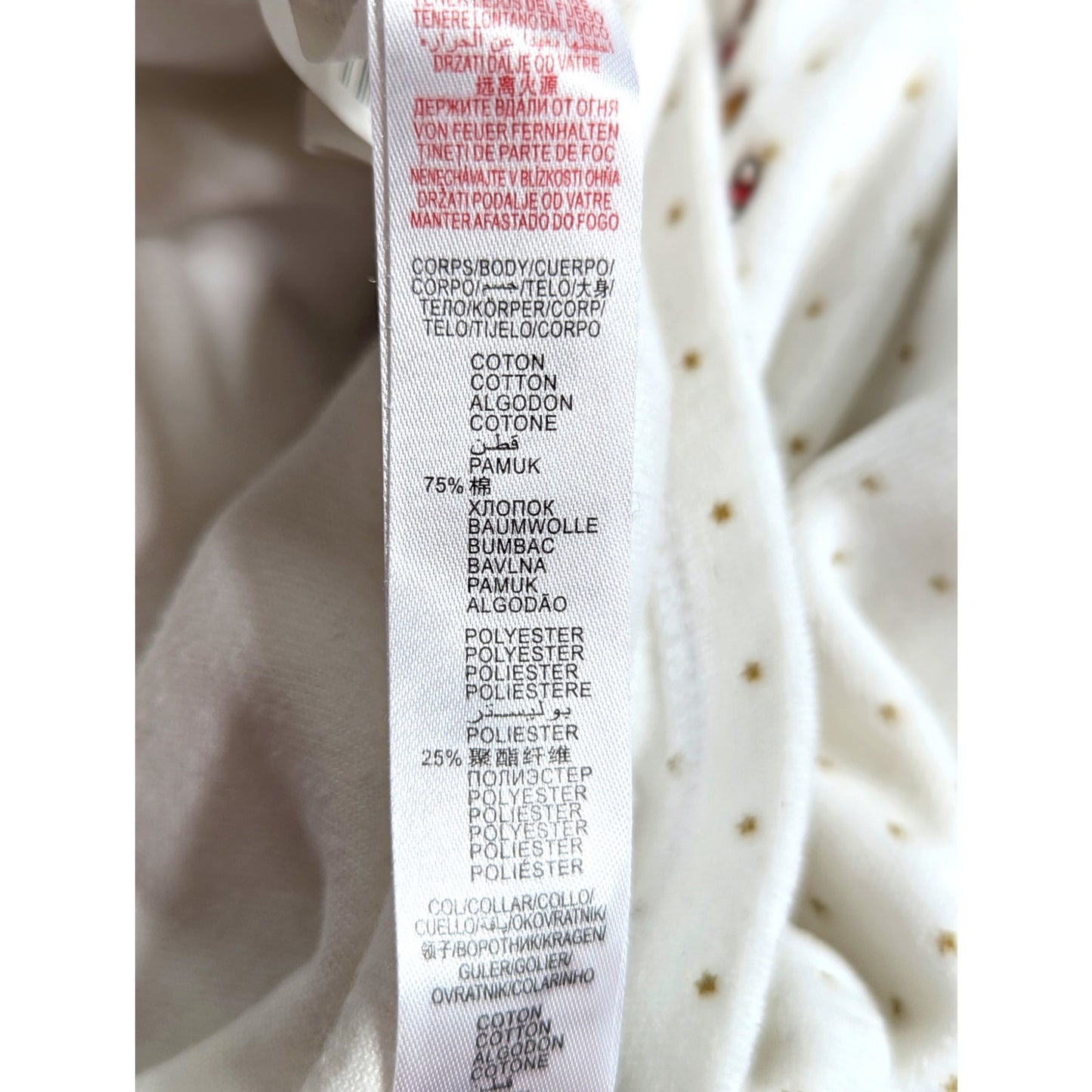 π Sergent Major Long Sleeve White Gold Star Velour Holiday Dress β Girls Size 8 (128 cm)