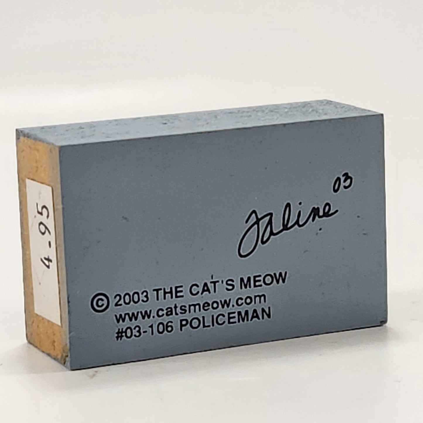 Policeman Shelf Sitter | 2003 Signed by Faline