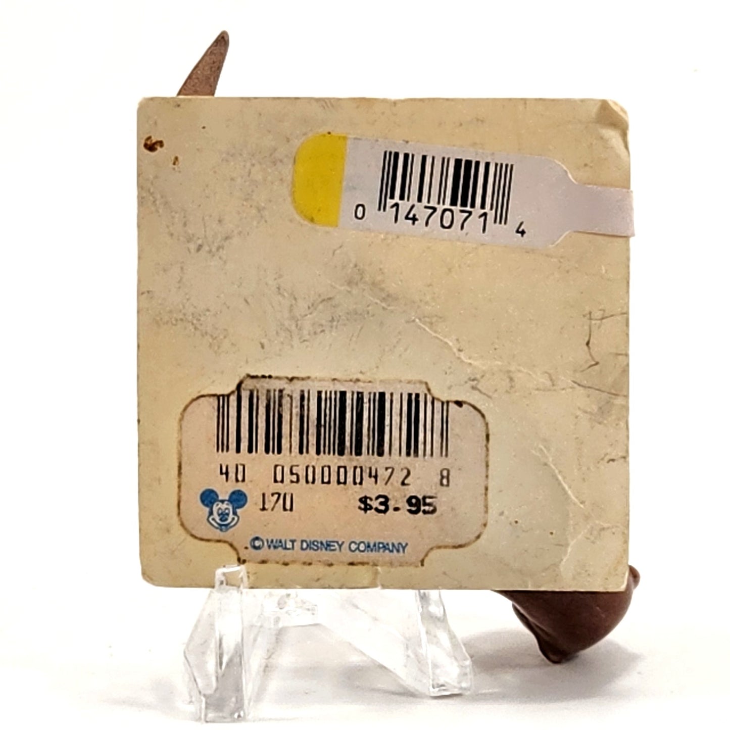 Vintage 1989 Hagen-Renaker Otter Figurine with Flowers – Walt Disney Licensed Miniature on Card – Collectible Ceramic Animal