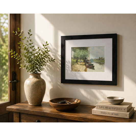 The Seine at Bougival by Sisley | Impressionist Seine River Framed Print Art