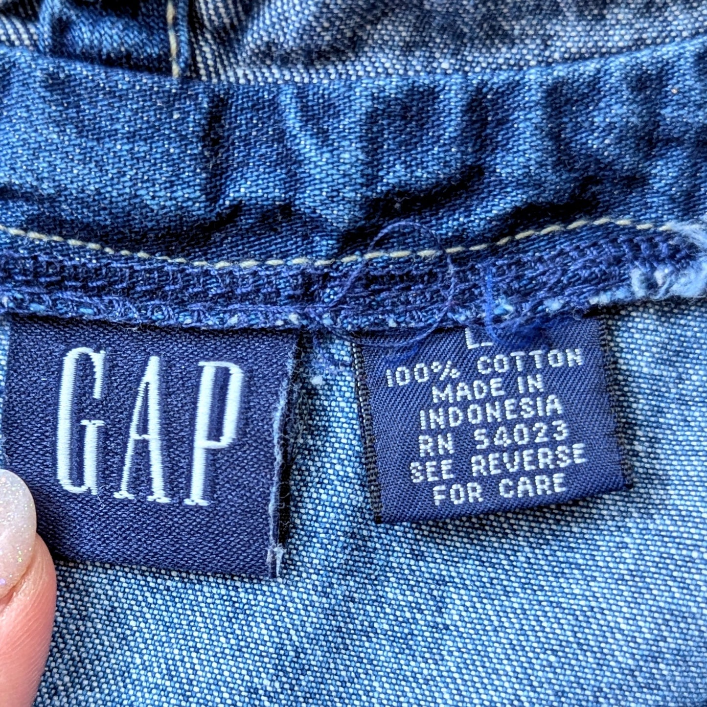 Vintage 90s GAP Girls Denim Hoodie Jumper Dress | Kangaroo Pocket, Zipper Front, Dark Blue Wash | Size Large 10-12