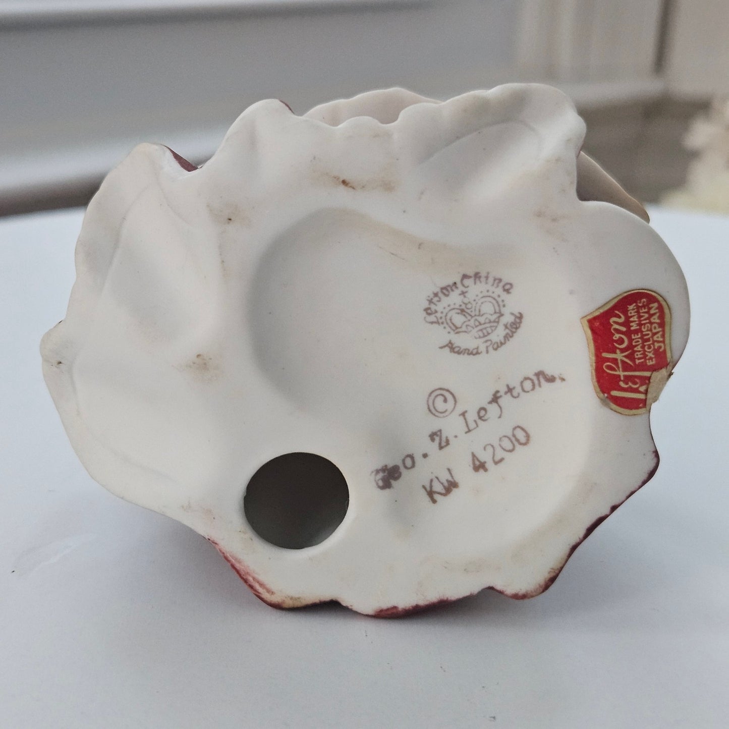 Vintage Lefton May Girl Figurine | 1950s Lily of the Valley Birth Month Keepsake