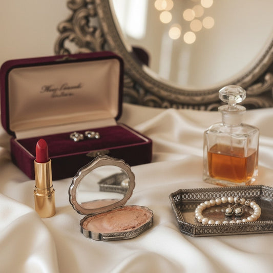 1920s Antique .800 Art Nouveau Silver Compact with Mirror