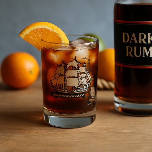 Set of 4 Vintage Mid-Century “Old Ships” Tumbler Cocktail Glasses