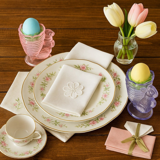 Vintage Fenton Rabbit Egg Cups – 1960s Pressed Glass Bunny Basket Holder in Pink and Purple – Easter Decor, Toothpick Holder, Candle Holder | Home Decor