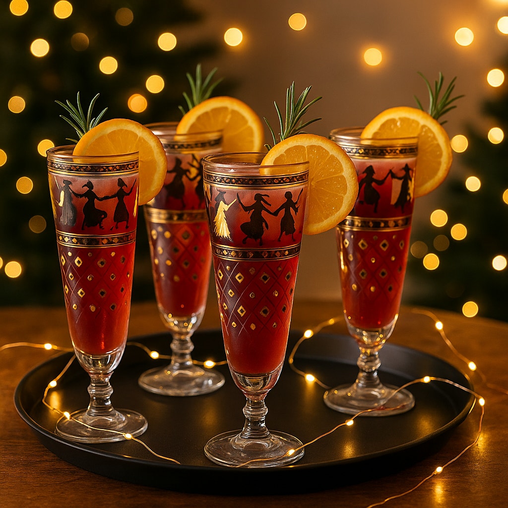 Set of 4 Vintage Aldon Greek Goddess Gold Atomic Barware Pilsner Glasses | MCM 1950s | Home