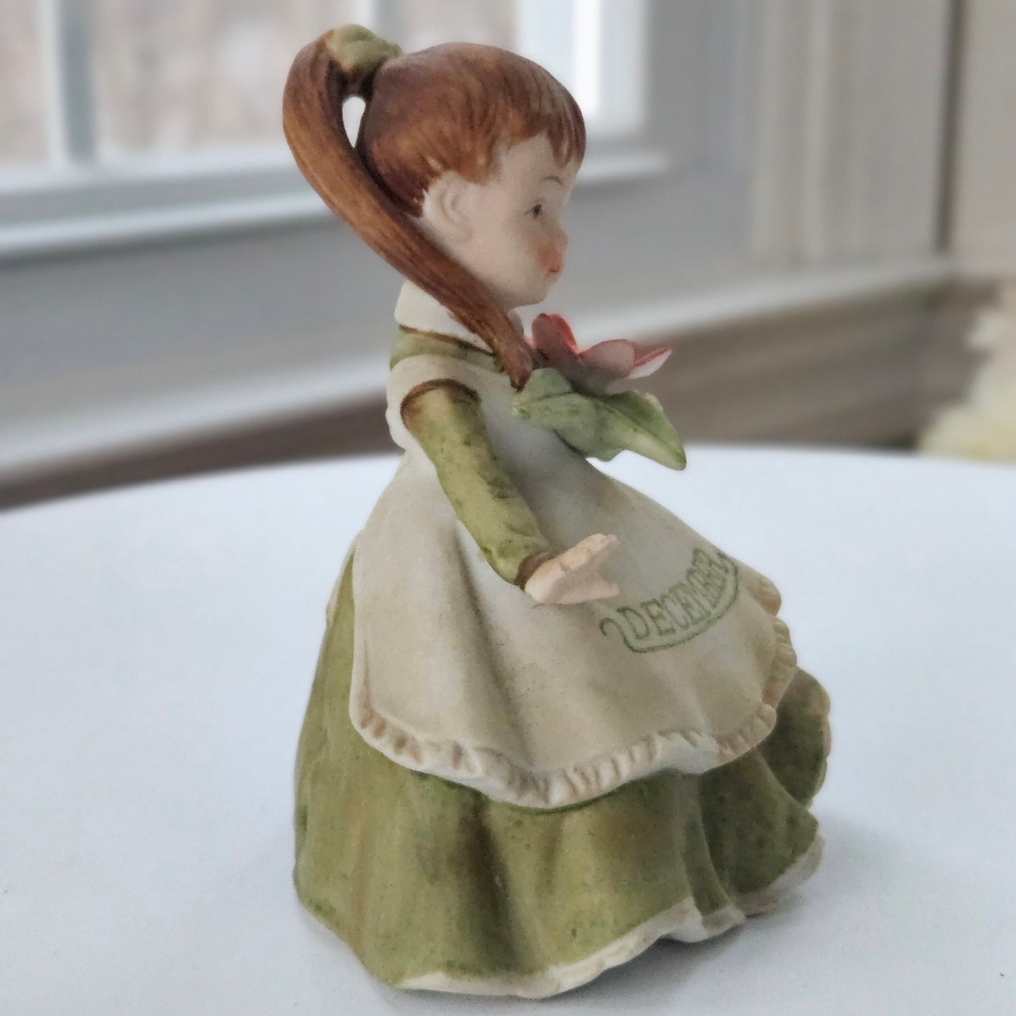 Vintage Lefton Month Girl Figurine – December | 1950s Birthday Collectible