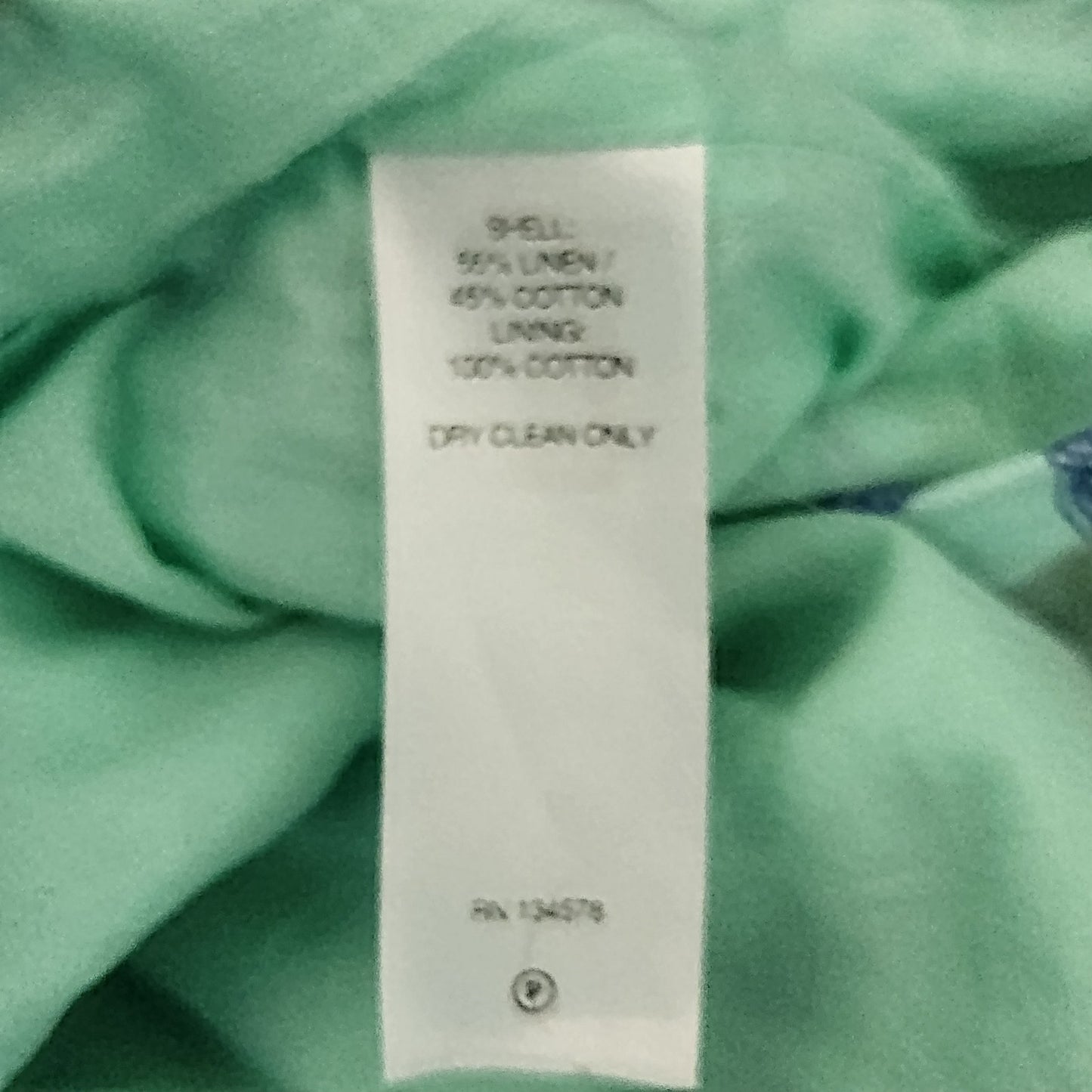 Vineyard Vines Linen Cordia Floral Embroidered Tunic Dress Wintermint Women's Size 4