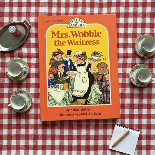 Vintage 1982 Golden Book – Mrs. Wobble the Waitress | Wacky Families | Allan Ahlberg, Janet Ahlberg | Classic Humor Children’s Book