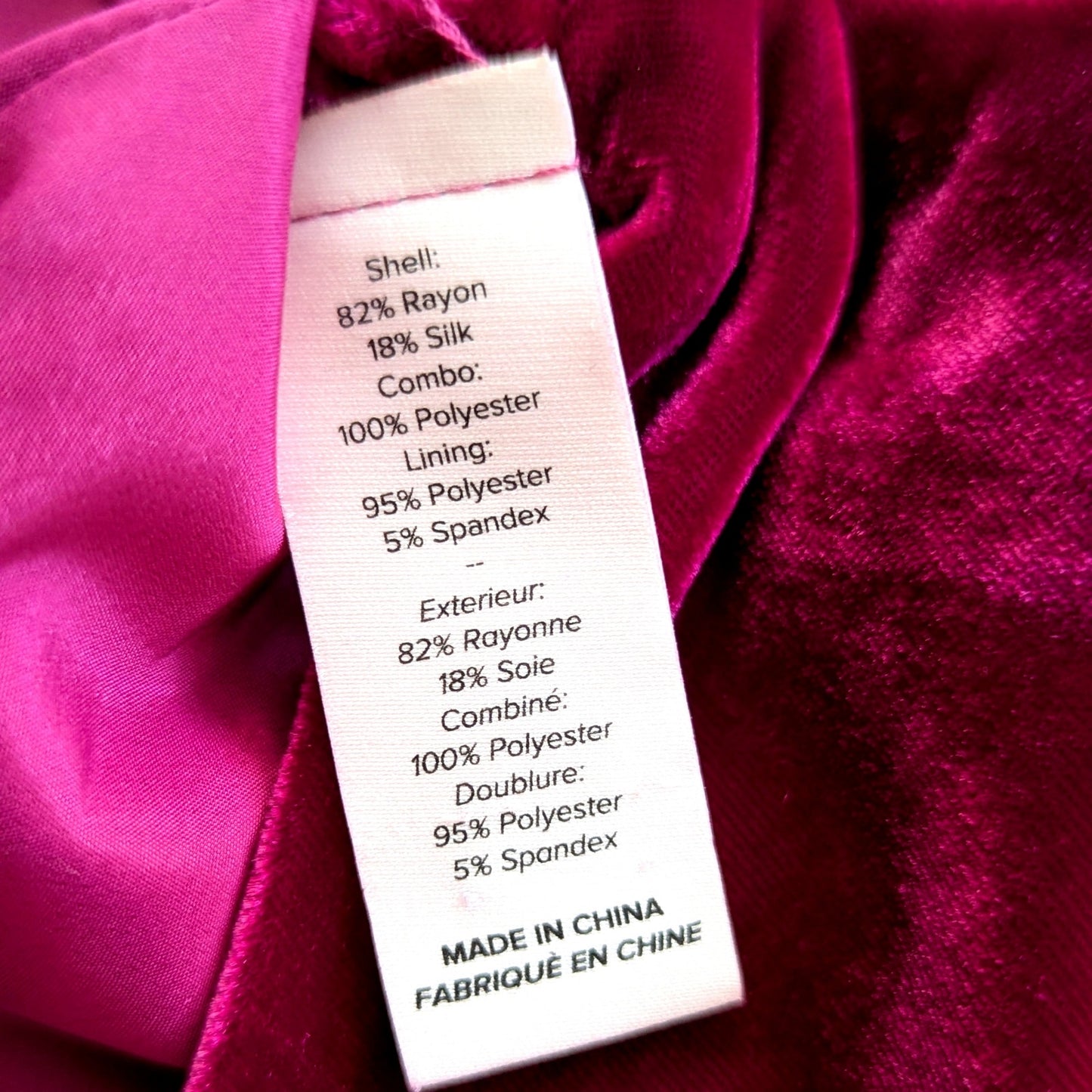 Cinq à Sept Women's Theo Velvet Puff Sleeve Wrap Top Fuschia Size S Silk Rayon Blend NWT