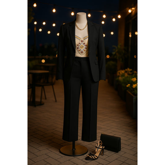 Free People Datura Corset Sleeveless Crop Top Boho Metallic Embroidery Size S