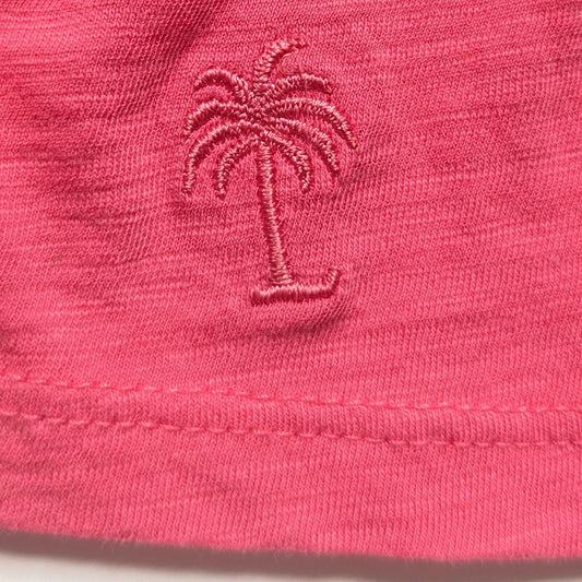 Lilly Pulitzer Wiley Tube Top Lipstick Pink Ruffle Pima Cotton | Women's Size M