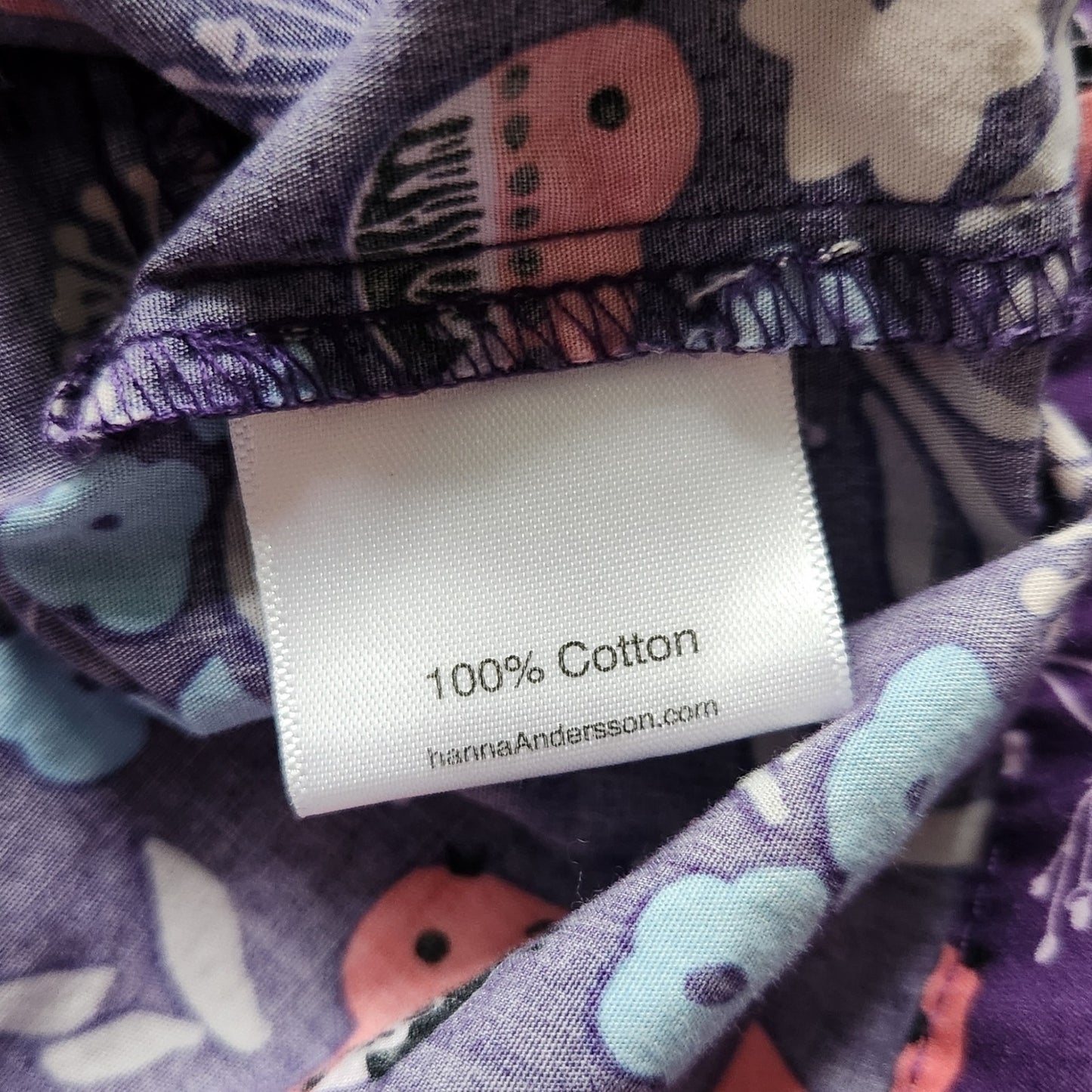 Hanna Andersson Purple & Pink Bird Print Tunic Blouse | Girls 14-16 / 160 cm