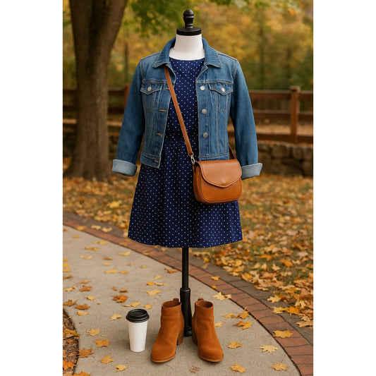 Madewell Silk Cross-Back Dress | Dots & Stars Print | Midnight Blue | Women Size 2 | Short Sleeve Lined Party Brunch Dress