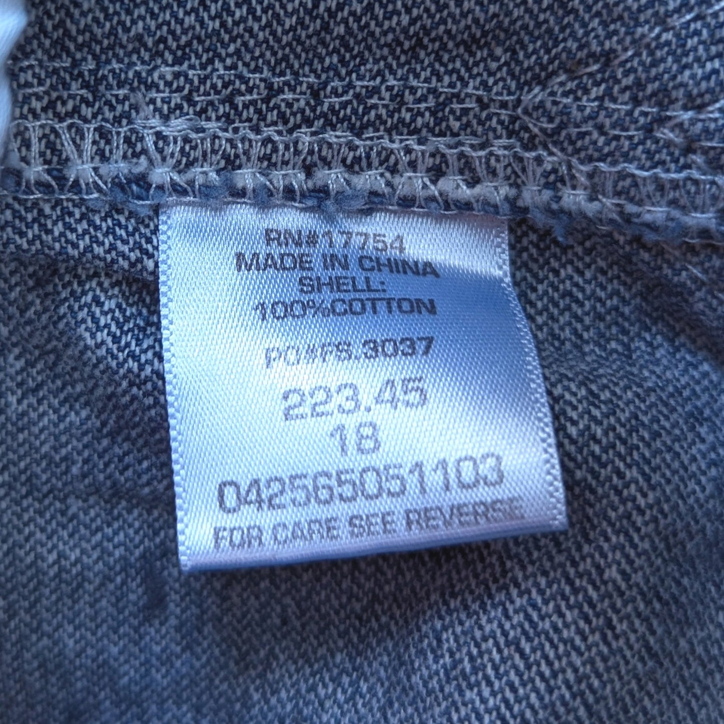 Key Infant Bib Overalls - Dark Cotton Denim - Leg Snaps | Size 18 Months