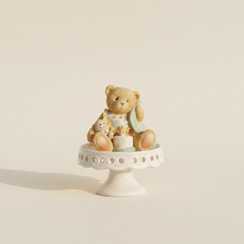 Vintage 1992 Priscilla Hillman “Age 1 – Beary Special One” Figurine | Hamilton Gifts | First Birthday Bear