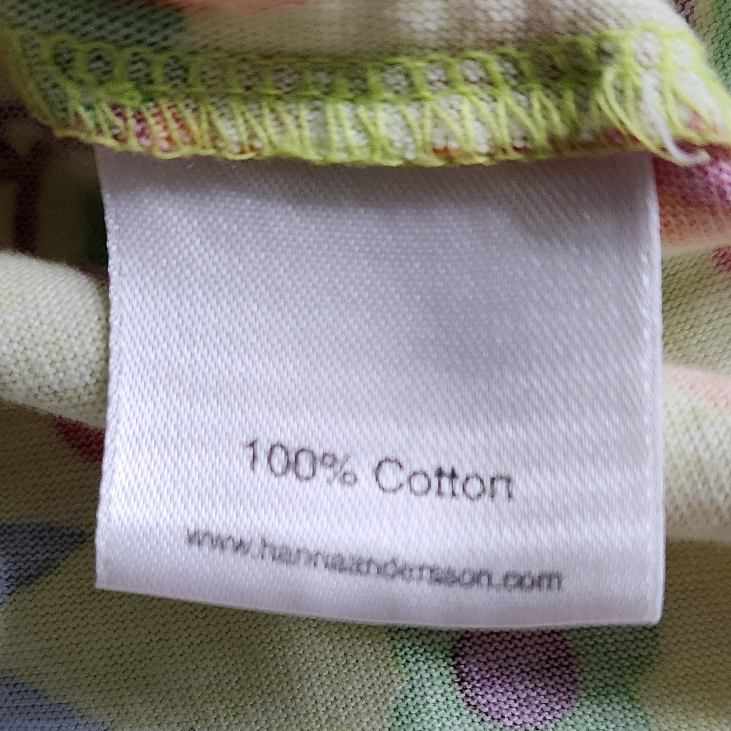 Hanna Andersson Girls Neon Yellow Flower Power Drop Waist Dress Size 120 cm | 6-7