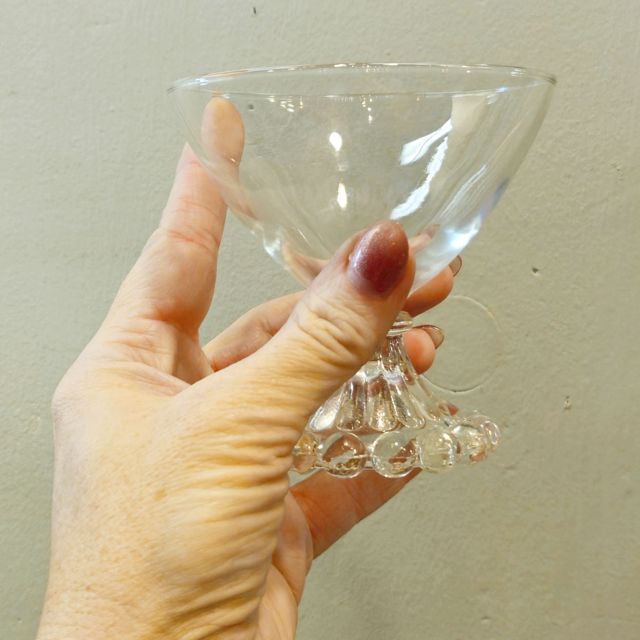 Pair of Mid-Century Anchor Hocking Berwick Boopie Coupe Glasses