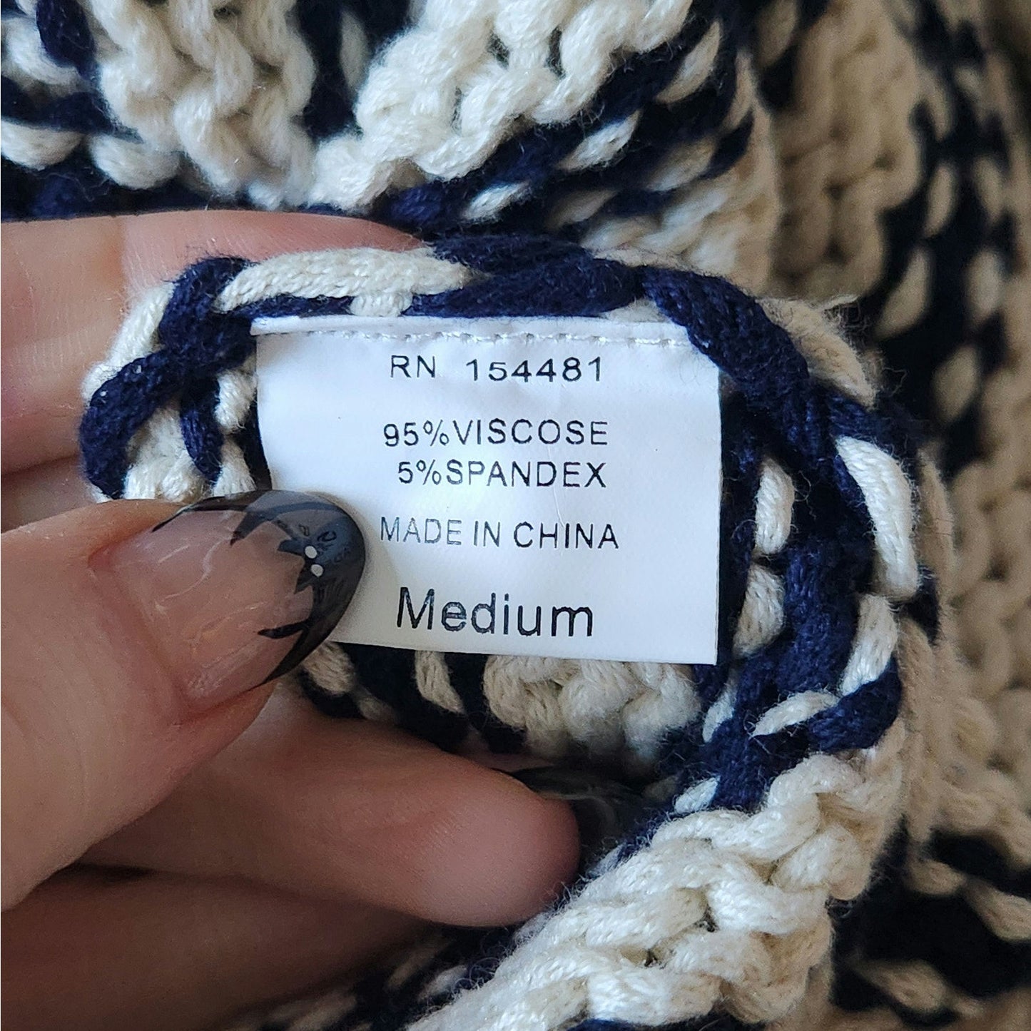 Paris Jersey Girl Viscose Sweater | Marine Blue | Women's M