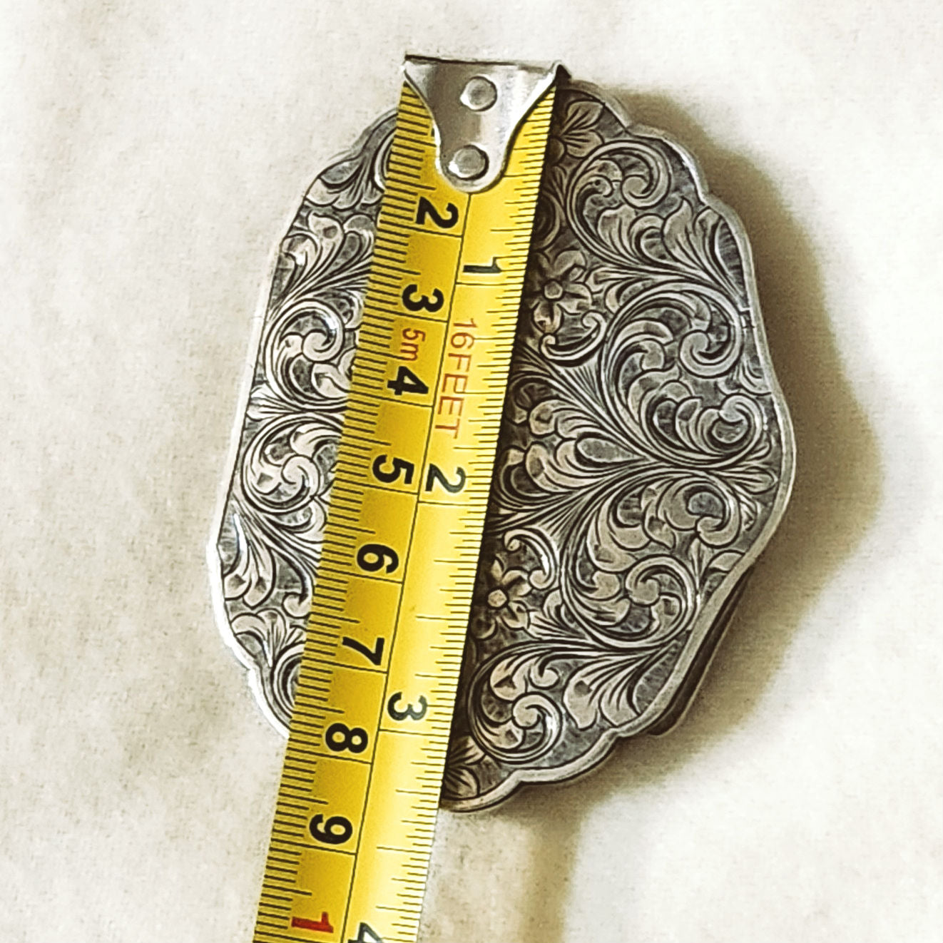 1920s Antique .800 Art Nouveau Silver Compact with Mirror