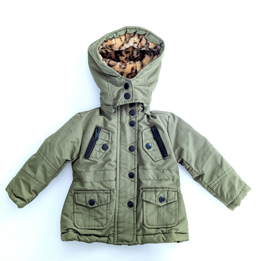 Urban Republic Baby Anorak Jacket | Parka Faux Fur Hooded Coat | Size 12M