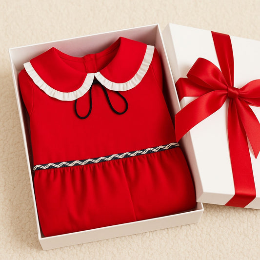Miranda Baby Girl Red Ruffle Dress | Holiday Christmas Outfit | Size 24M NWT