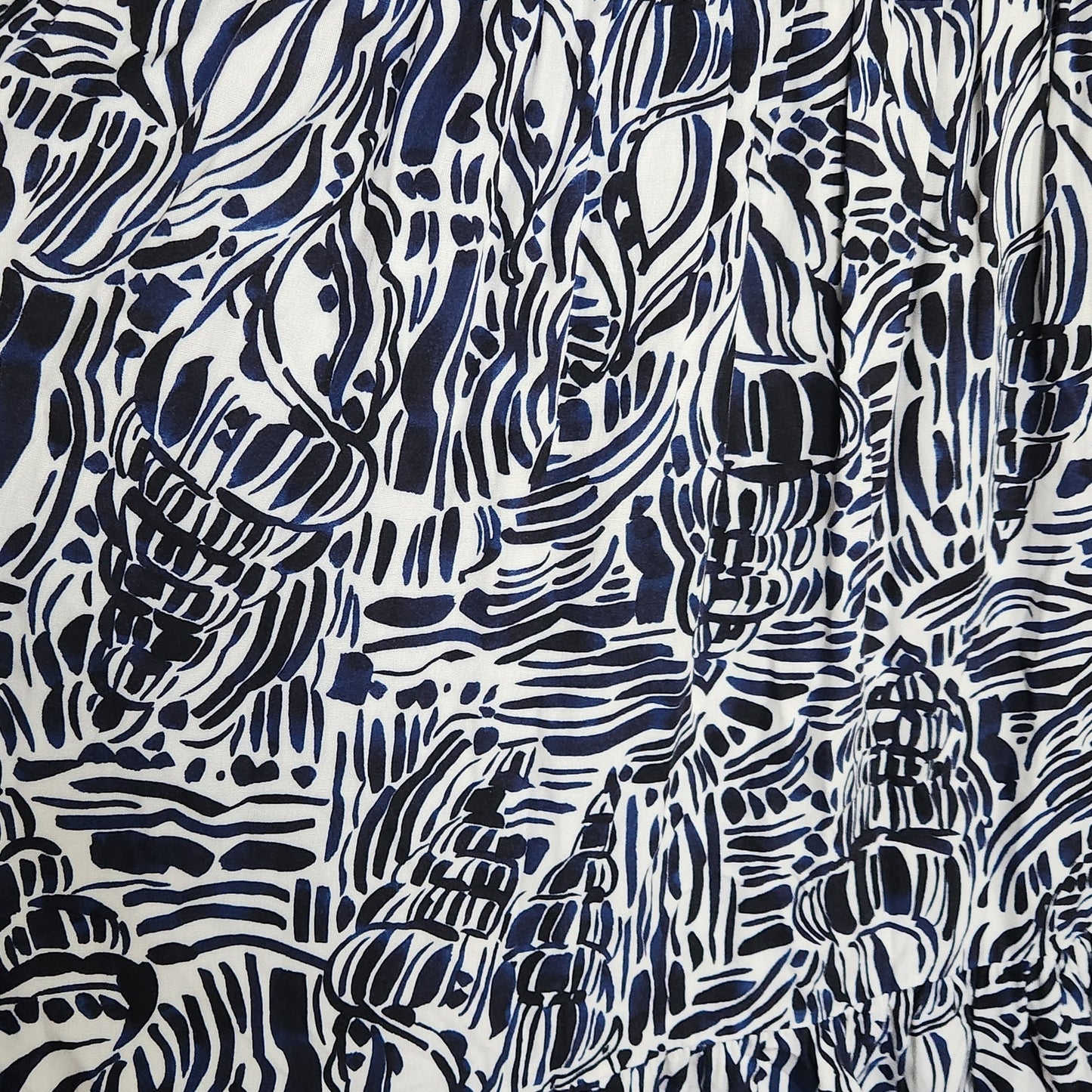 Tyler Böe Women's Blue & White Seashell Print Rachel Maxi Dress Size Small